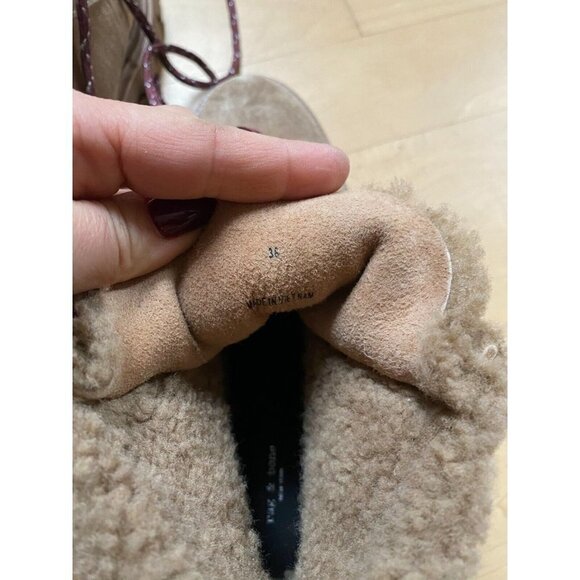 Rag & Bone "Quest" camel lace up suede ankle boot sz 36 NEW - Picture 8 of 9